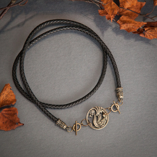 dragon-on-leather-cord