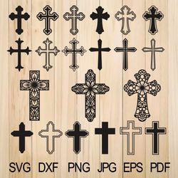 Cross  SVG, Cross Template For Cricut, Silhouette, SVG, DXF, EPS, PNG, Cross SVG , Cross Clipart
