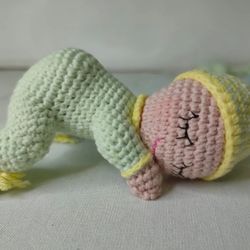 Sleeping baby amigurumi pattern