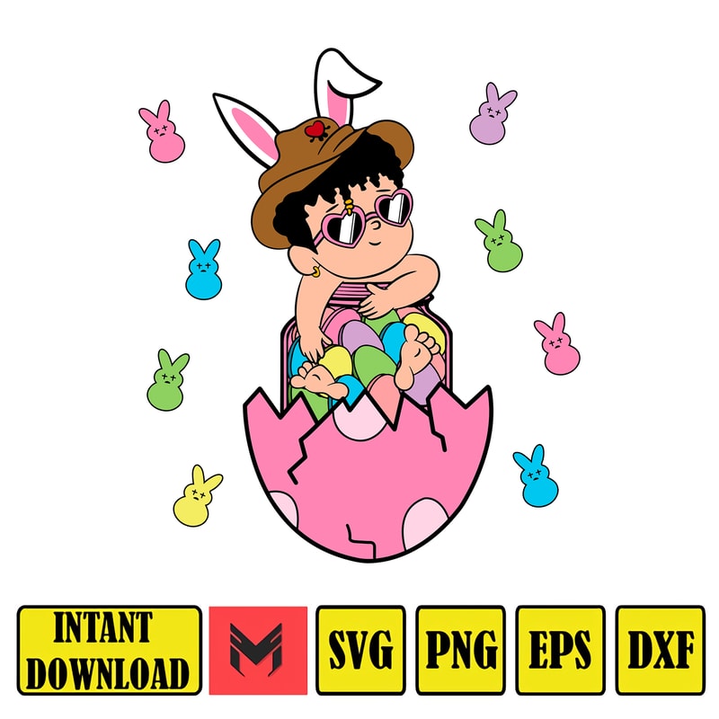 Easter Baby Benito Svg, Easter Bad Bunny Svg, Easter Day Svg, Bunny Easter Egg Svg, Un Pascua Sin Ti Svg, Bunny Benito Svg (3).jpg