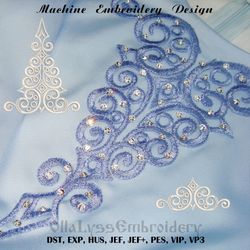Winter ornate swirls embroidery designs
