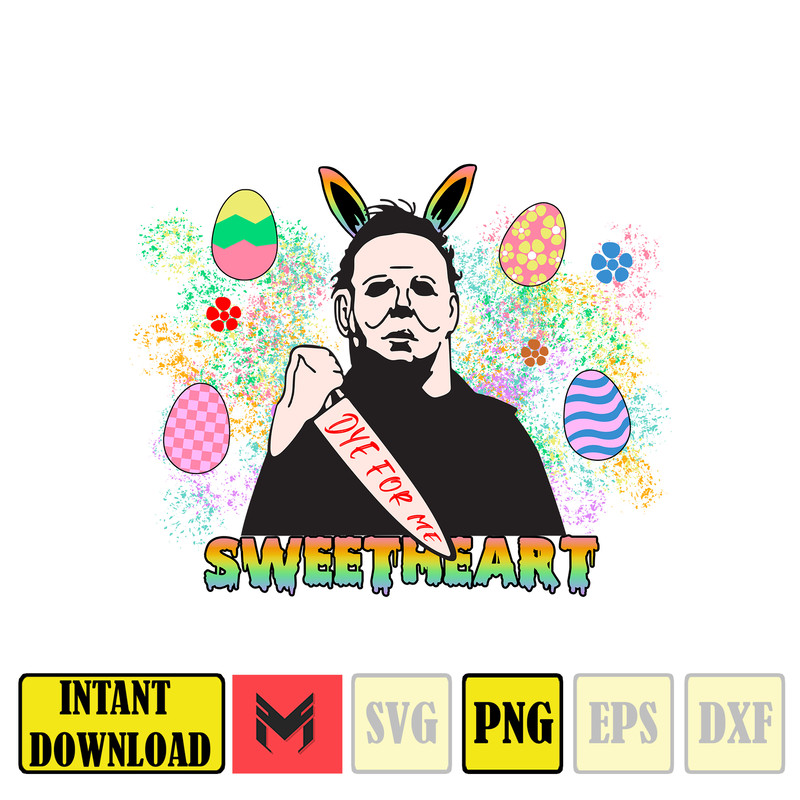 Easter horror png, retro Easter sublimation png, hanging with my peeps, chillin with my peeps, Easter vibes, Prepare to dye png,horror bunny (1).jpg