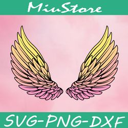 angel wings svg,png,dxf,cricut
