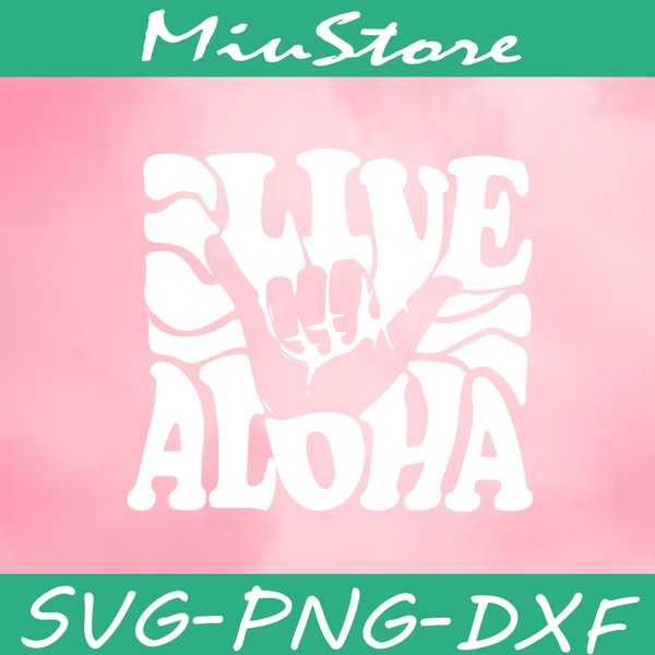 Live Aloha Script Live Aloha Shaka Svg,png,dxf,cricut - Inspire Uplift