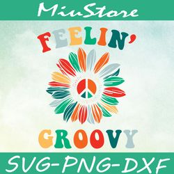 colorful sunflower svg, hippie feelin groovy svg,png,dxf,cricut