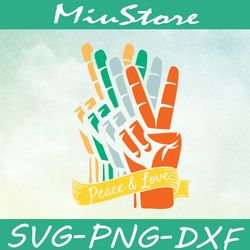 peace and love svg, sign language svg,png,dxf,cricut