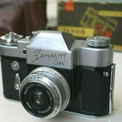 ZENIT 3M Soviet 35mm SLR Camera, Industar-50 Original Box Vintage Decor