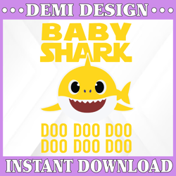 Baby Shark SVG, Cricut Cut files, Shark Family doo doo doo Vector EPS, Silhouette DXF, Design for tsvg , clothes, Baby