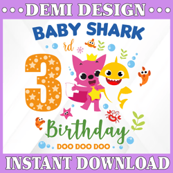Shark 3rd Birthday Svg, Boy Birthday Shark Svg Dxf Eps, Boy Third Birthday Clipart, Three Year Old, Baby,Shark, 3rd Birt