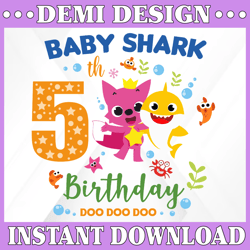 Shark 5th Birthday Svg, Boy Birthday Shark Svg Dxf Eps, Boy Fifth Birthday Clipart, Five Year Old, Baby, Shark, 5th Birt