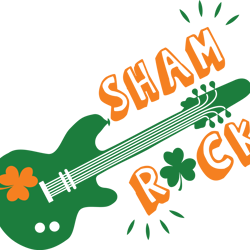 shamrock guitar svg, st patrick's day svg, shamrock svg, st patricks svg, lucky svg file cut digital download