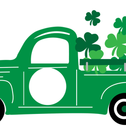 truck shamrock svg, st patrick's day svg, shamrock svg, st patricks svg, lucky svg file cut digital download