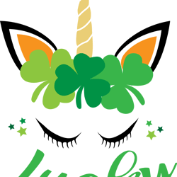 lucky unicorn svg, st patrick's day svg, shamrock svg, st patricks svg, lucky svg file cut digital download