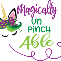 magically lucky unicorn svg, st patrick's day svg, shamrock svg, st patricks svg, lucky svg file cut digital download
