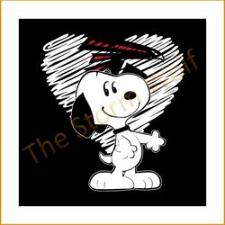 Snoopy loves falcons football svg, sport svg, snoopy svg, falcons svg, footbal team svg, football lovers, falcons fans s