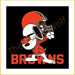 Snoopy dabbing with browns football team svg, sport svg, snoopy svg, browns svg, footbal team svg, football lovers, brow