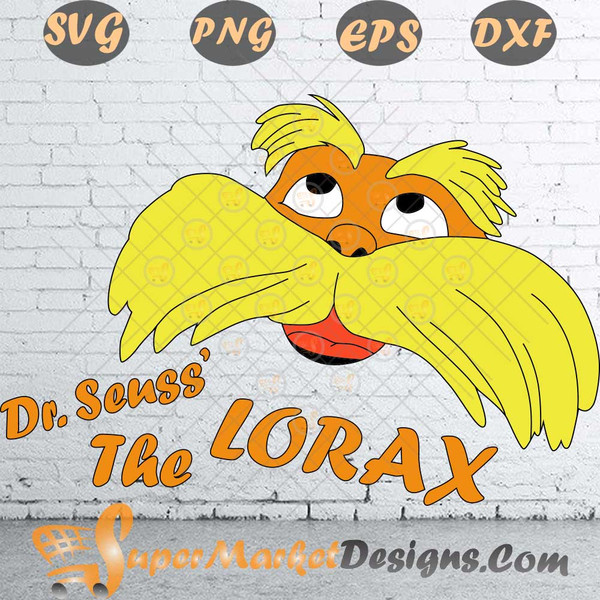 The Face Lorax Dr Seuss Cat In The Hat SVG PNG DXF EPS.jpg