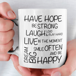 Inspirational Coffee Mug / Motivational Quote Mug / Inspirational Gift / Be Strong Mug / Positive Gifts For Friends