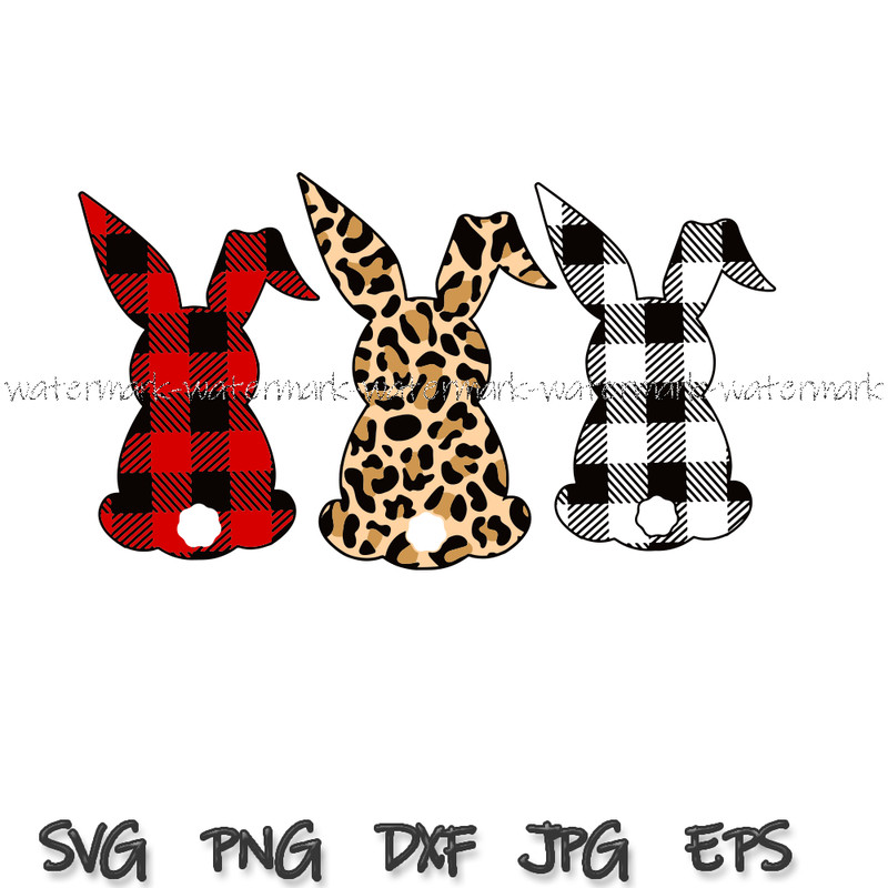 1855 Buffalo Plaid Cheetah Easter Bunny.png