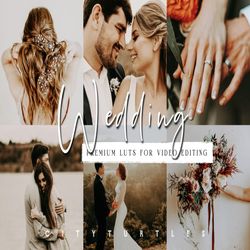 Moody Wedding LUTs for Video Editing, Professional Film Color Grading, Adobe Premiere Pro, Final Cut  Mobile