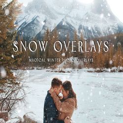 25 Realistic Falling Snow & Bokeh Winter Photo Overlays  Mobile & Desktop Presets