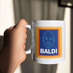Baldi, Baldy Mug - Novelty Mug and Coaster, Aldi Spoof, Funny Coffee Mug White