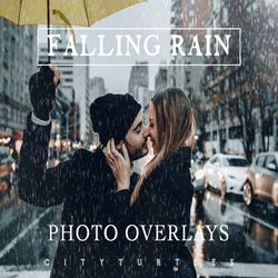 25 Falling Rain Weather Overlays for Photoshop and Mobile Mobile & Desktop Presets
