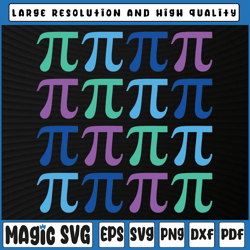 happy pi day with symbols svg,  pi math symbol svg, rainbow pi day, pi symbol svg, pi day svg, digital download