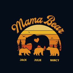 mama bear svg, mothers day svg, mom svg, mama svg, mommy svg, mother svg, mom gift svg, happy mothers day svg, mama bear