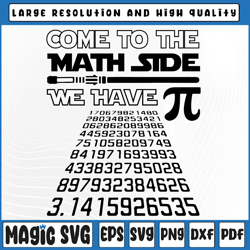 come to the math side we have pi funny pi day svg png, pi day png, digital download