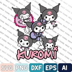 Kitty Kuromi Svg, Kuromi Svg, Hello Cat And Friends Svg, Halloween Kuromi Svg, Kitty Kuromi Vintage Svg