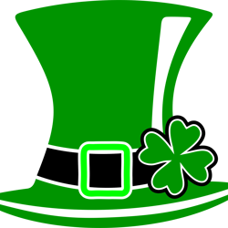 hat shamrocks svg, st patrick's day svg, shamrock svg, st patricks svg, lucky svg file cut digital download