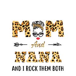 i have two titles mom and nana leopard plaid svg, mothers day svg, mom svg, nana svg, two titles svg, mom life svg, happ