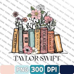 Tl Albums As Books Png Digital Download , Black And White Book Spines, Reading Taylors Version, Red Taylor PNG Clipart D