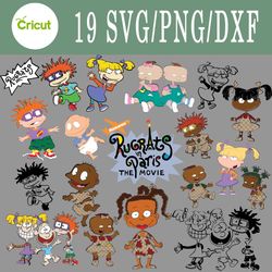 black rugrats svg, black rugrats bundle svg, png, dxf, cutting file, svg files for cricut, silhouette