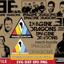 16 file Imagine Dragons Merch SVG, Imagine Dragons Merch svg eps dxf png, for Cricut, digital, Instant Download