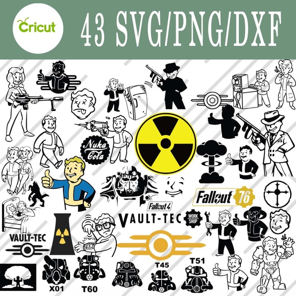 Fallout svg, Fallout bundle svg, Png, Dxf, Cutting File, Svg | Inspire ...