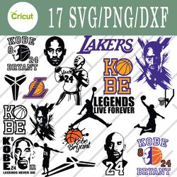 kobe bryant svg, kobe bryant bundle svg, png, dxf, cutting file, svg files for cricut, silhouette