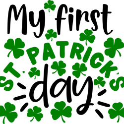 my first shamrock svg, st patrick's day svg, shamrock svg, st patricks svg, lucky svg file cut digital download