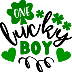 one lucky boy shamrock svg, st patrick's day svg, shamrock svg, st patricks svg, lucky svg file cut digital download