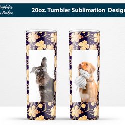 seamless watercolor clover rectangle photo tumbler wrap