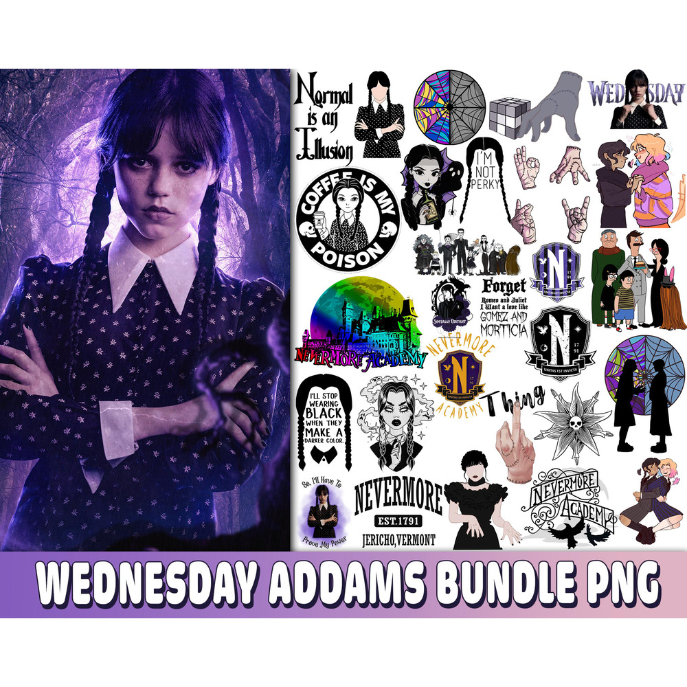 Wednesday Addams bundle png kingbundlesvg.jpg