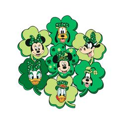 st. patrick's day mouse and friends svg disney character face svg files