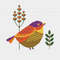 Cute Bird Polly cross stitch pattern