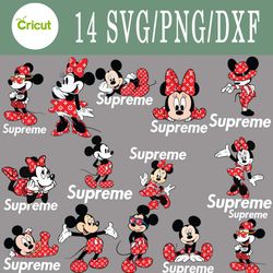 mickey supreme svg, mickey supreme bundle svg, png, dxf, cutting file, svg files for cricut, silhouette