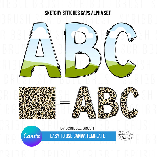 Customisable Sketchy Stitches Alpha Set Canva Template.png