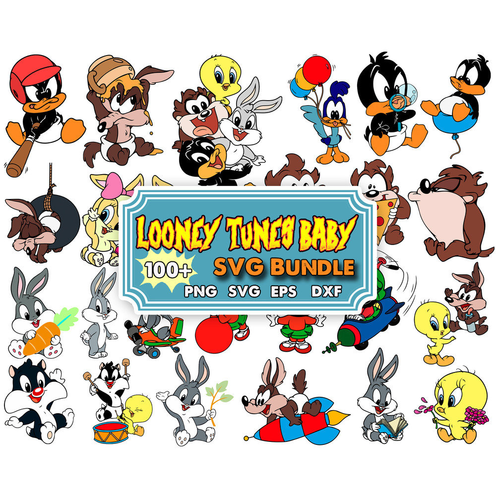 100 Looney Tunes SVG Bundle, Looney Tunes Birthday SVG, Looney Tunes Png Cut Files, Looney Tunes Clipart for Cricut.jpg