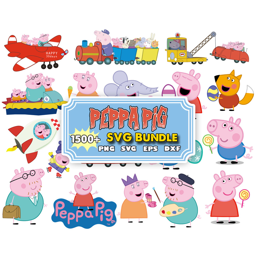 1500 Peppa Pig Svg, Peppa Pig Png, Peppa pig Alphabet, Family Peppa Pig Svg,Peppa Pig Svg Bundle, Svg files for cricut.jpg