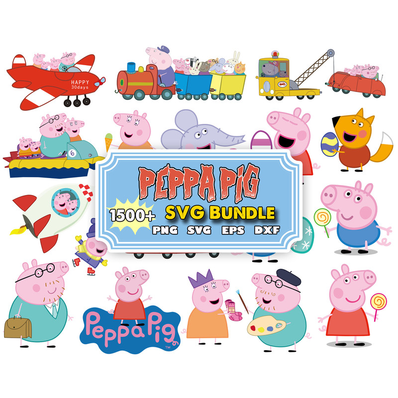 1500 Peppa Pig Svg, Peppa Pig Png, Peppa pig Alphabet, Family Peppa Pig Svg,Peppa Pig Svg Bundle, Svg files for cricut.jpg