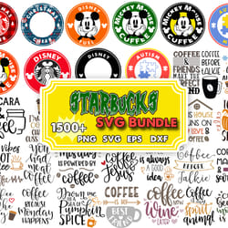 1500 starbucks bundle svg, starbucks cup wrap bunlde svg, starbucks logo svg, svg for cricut